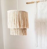 Boho Lighting, Tassel Chandelier, Macrame Chandelier, Nursery Lampshade, Fringe Chandelier